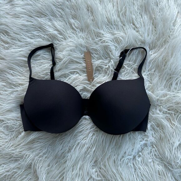 Skims Ultimate Push up Plunge Bra Onyx Size 38D - Picture 1 of 8